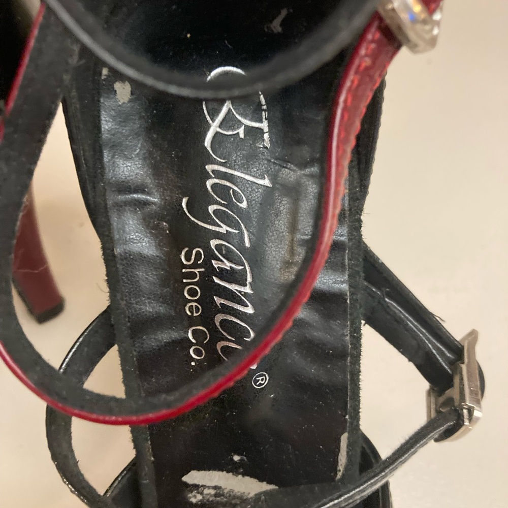 Black and Red Women's Dancing Heels - Picture 2 of 2